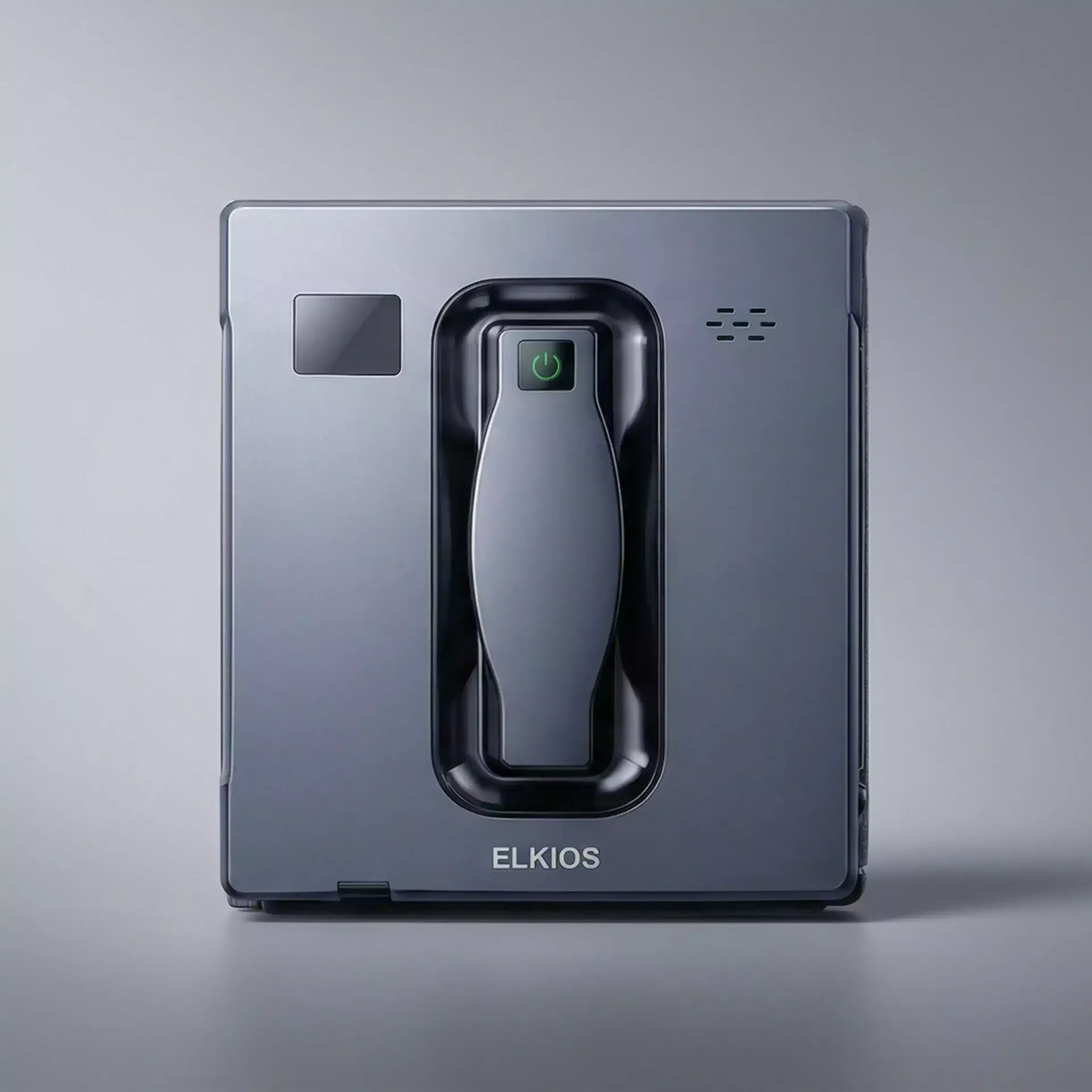 Robot lave-vitre ELKIOS One PRO vue de face avec bouton d'alimentation lumineux